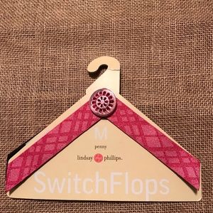 Lindsay Phillips Switch Flops Hot Pink Plaid